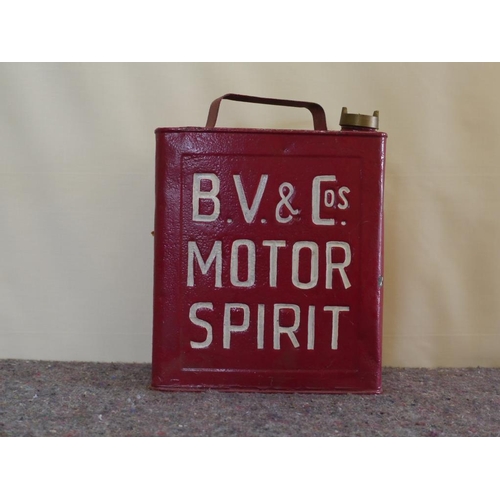 715 - 2 Gallon fuel can- BV & Co motor spirit