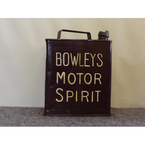 743 - 2 Gallon fuel can- Bowleys motor spirit