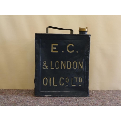 761 - 2 Gallon fuel can- E.C & London oil Co. Ltd