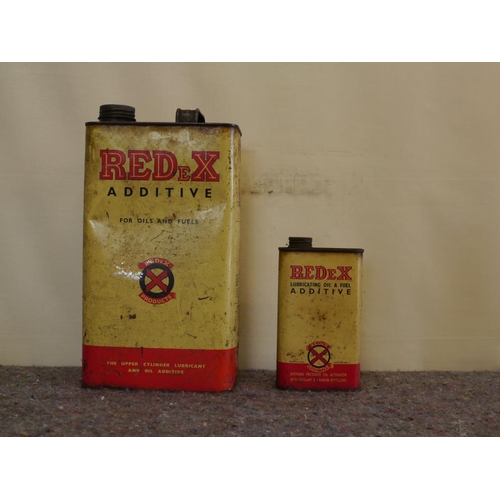 796 - 2 Redex oil cans