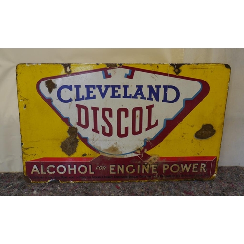820 - Cleveland Discol Engine Power enamel sign 18x30