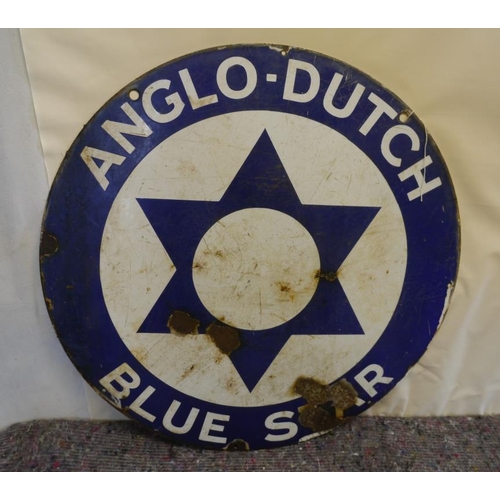 823 - Anglo Dutch Blue Star enamel sign 24