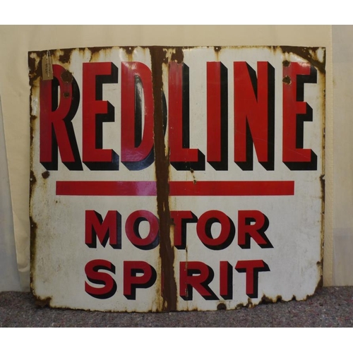835 - Redline Motor Spirit enamel sign 42x48