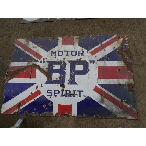 844 - Motor BP spirit enamel sign 36x54