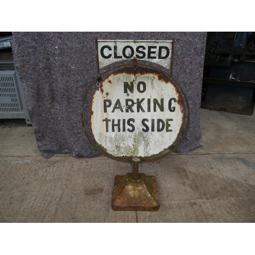 850 - No parking sign on stand