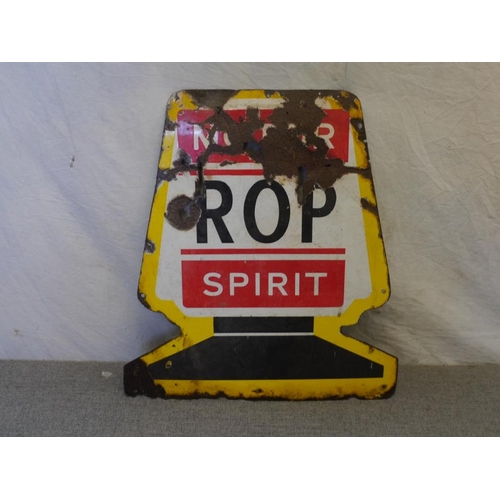 856 - ROP Spirit enamel sign 20.5x18