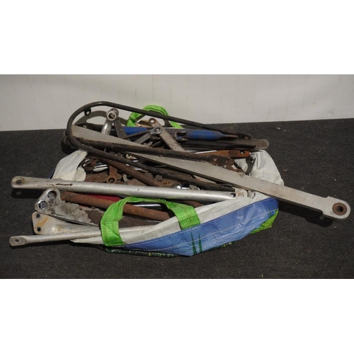 107 - Bag of mudguard stays, torsion bars and brake arms