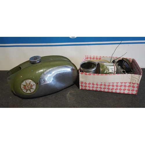 222 - BSA Bantam tank and spares