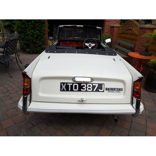 625 - Triumph Herald 1360 2 door convertible. 1970. Original hood. 3 owners from new, started life at Elml... 