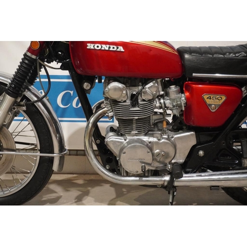 629 - Honda CB450 K3 motorcycle. 1970. 444cc. Engine no. CB450-4002694. Frame No. CB450E-4002716. Reg. ANM... 