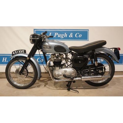 630 - Triumph T110 motorcycle. 1958. 647cc. Engine no & frame no matching- T110017007. Reg. 451 XVE. V5