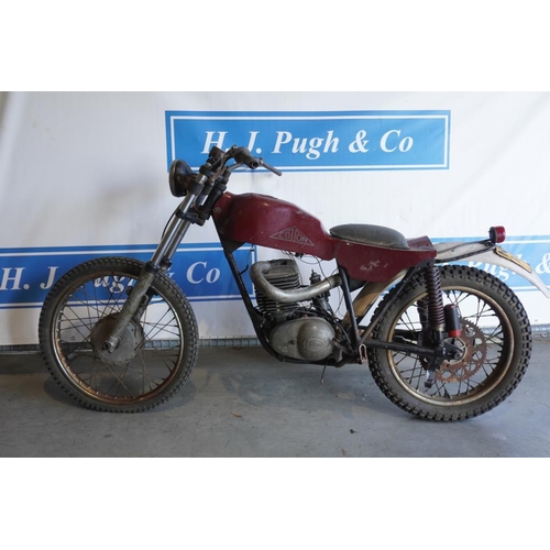 742 - Cotton 37A trials motorcycle. 1967. 250cc. Fitted with Greeves barrel. Reg NAE180F. V5