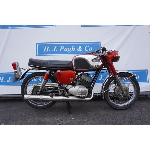 745 - Yamaha YD55 250cc motorcycle. 1967. 2 Stroke twin. Runs and drives. Reg. LAE 528E