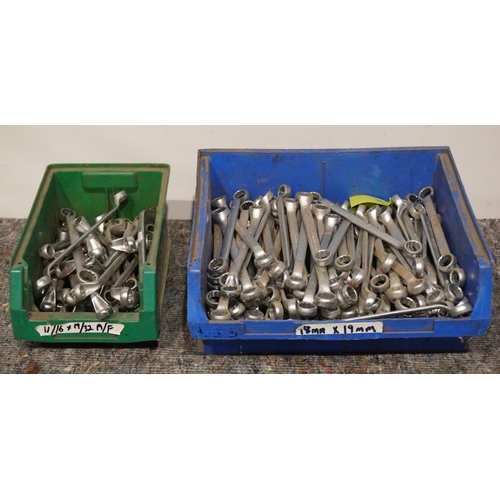 350 - 2 Boxes of ring spanners +VAT