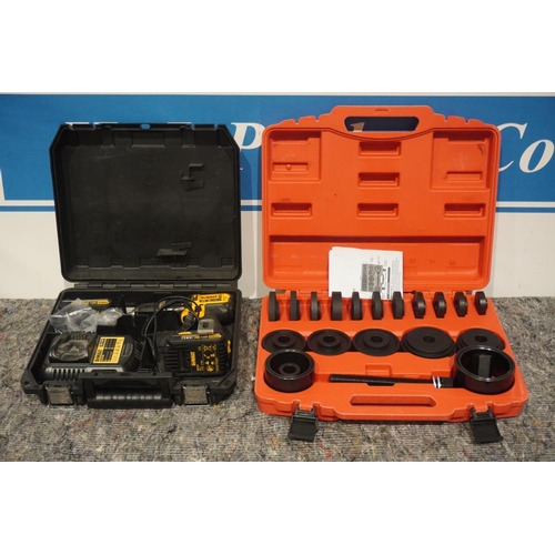 432 - Wheel bearing removal and installation kit and Dewalt drill