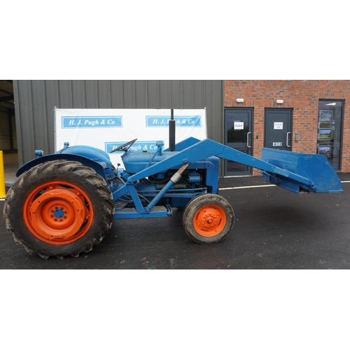 105 - Fordson Dexta tractor with horn-draulic loader, runs and drives, loader needs attention. 4258 hours ... 