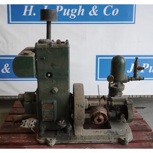 141 - Lister D1 stationary engine. 1 1/2HP with sludge pump. No.84913