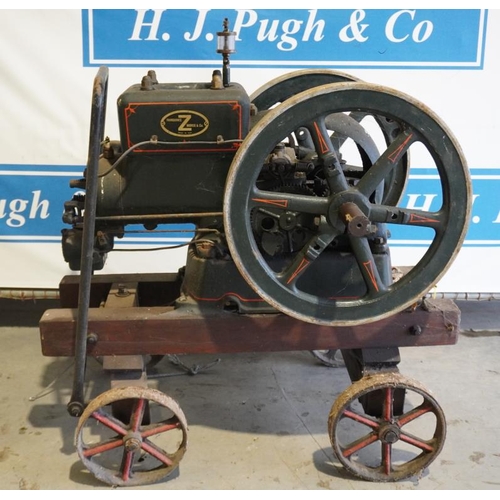 148 - Fairbanks Morse Z type open crank engine on trolley. SN. 423153