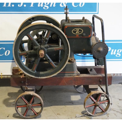 148 - Fairbanks Morse Z type open crank engine on trolley. SN. 423153