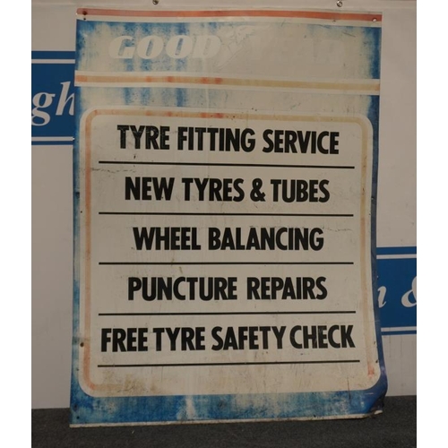 15 - Tin sign- Goodyear fitting service 47x36