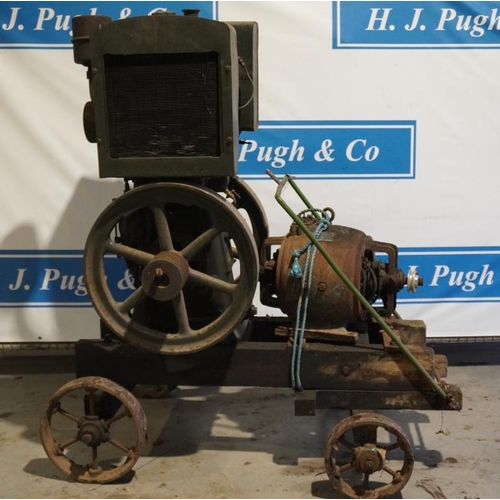 159 - Lister CS Model O type 6HP engine on trolley. No.209751R2