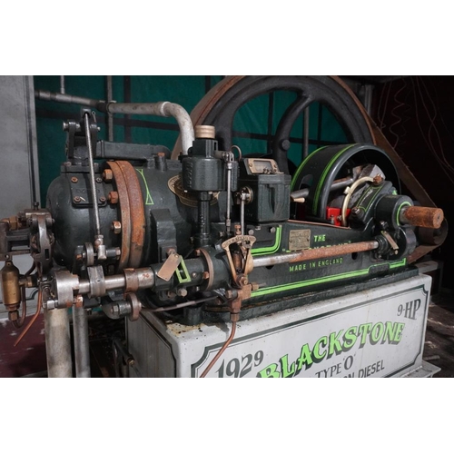 170 - 1929 Blackstone 9HP type O spring injection diesel engine, No.171527, with generating plant fitted i... 