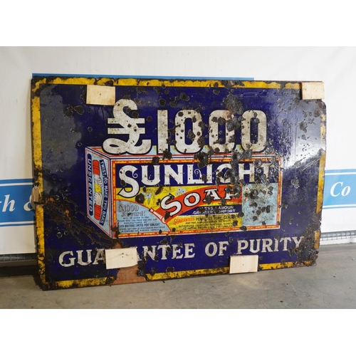 24 - Enamel sign- Sunlight Soap 48x72