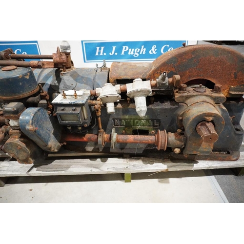 185 - National Gas and oil engine company engine MBGSE with flywheel. 13HP No.160782