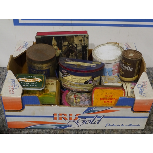 368 - Box of vintage tins