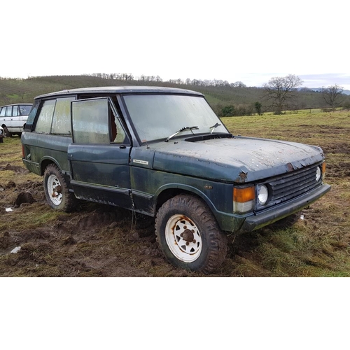 215 - Range Rover 2dr. 1972, suffix A chassis, complete, diesel engine fitted, over drive gearbox. Reg. EH... 