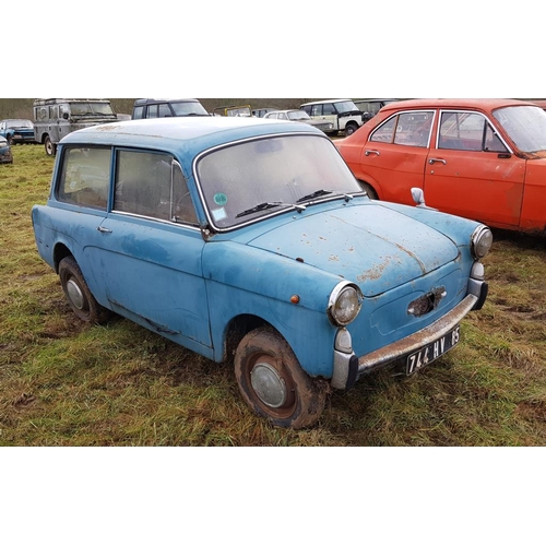 222 - Auto Bianchi 3dr, French import c/w paperwork, rare microcar