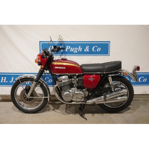 677 - Honda CB750 Four motorcycle. 1971. Starts and runs well. Immaculate condition. Engine no. CB750- E10... 