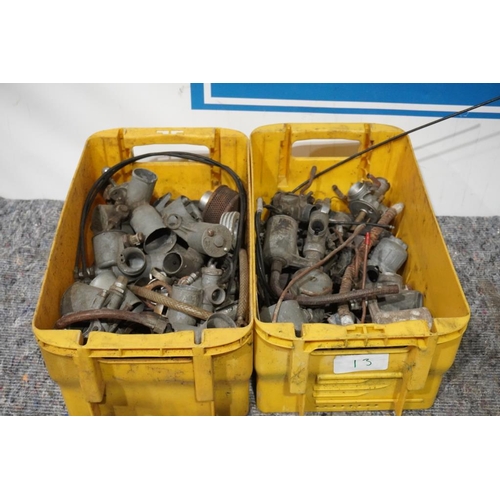 76 - 2 Boxes of AMAL carburettors