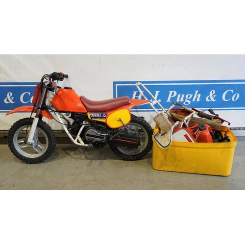 783 - Honda QR50 childs motorcycle. Includes engine and spares