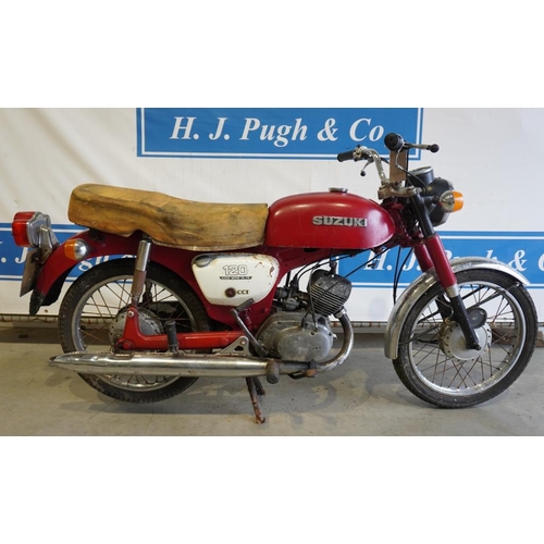 784 - Suzuki 120 motorcycle. 118cc. Reg. LPC 15P. V5