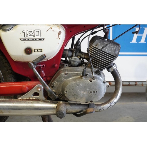 784 - Suzuki 120 motorcycle. 118cc. Reg. LPC 15P. V5