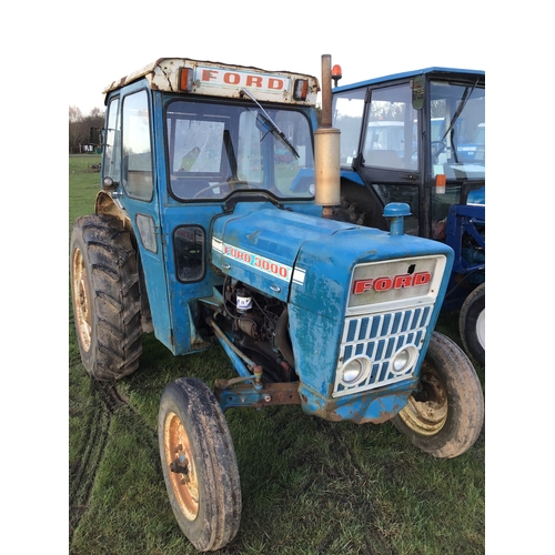 1583 - Ford 3000 tractor with cab. V5 present +VAT