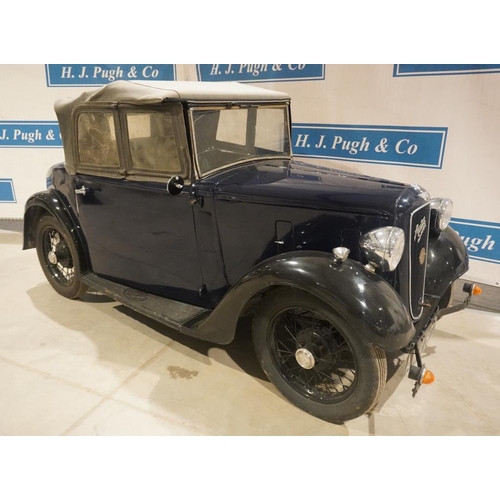 355 - Austin 7 Tourer. 1937, blue. 885cc. 41,491miles Runs and drives, good bodywork and interior. Current... 