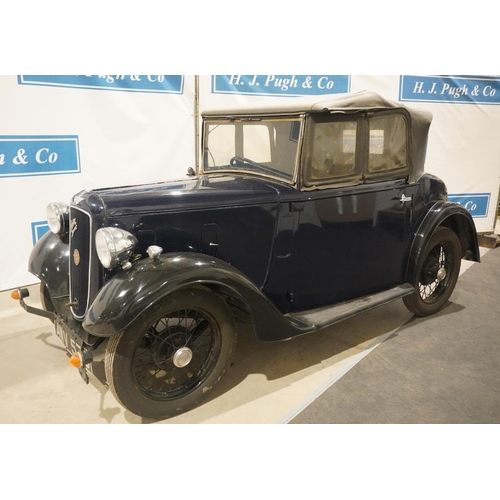 355 - Austin 7 Tourer. 1937, blue. 885cc. 41,491miles Runs and drives, good bodywork and interior. Current... 