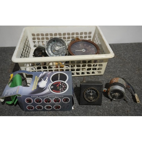 48 - Box of assorted car clocks