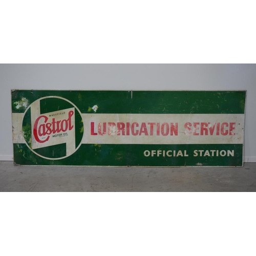 622 - Castrol lubrication service tin sign 24x72