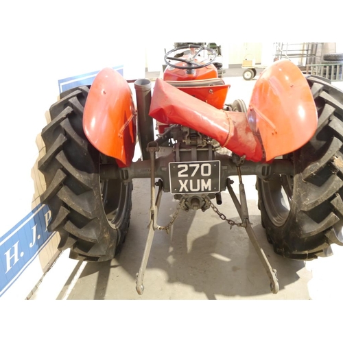 134 - Massey Ferguson 35. 1957. 4 Cylinder petrol. starts and runs. Used regularly in local ploughing matc... 