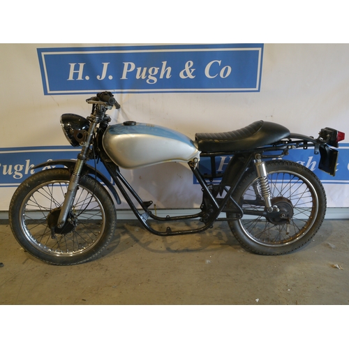 378 - Benelli Twin motorcycle. 1985. Good project. Frame no-AB12523. No engine. Reg C577CVM. No docs