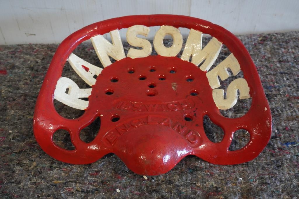 Ransomes Ipswich- Cast iron seat