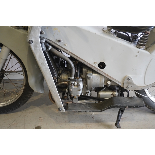 380 - Velocette LE MKII motorcycle. 1953. Hand start and gear changing, water cooled, shaft drive. Was las... 