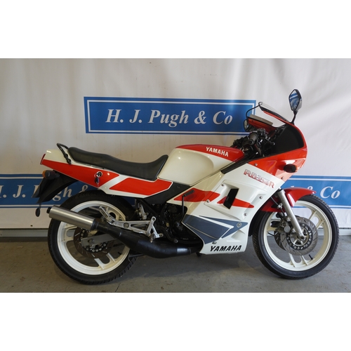 388 - Yamaha RD350 motorcycle. 1995. 347cc. Low mileage bike.   C/w old MOT papers, old invoice and tax ce... 