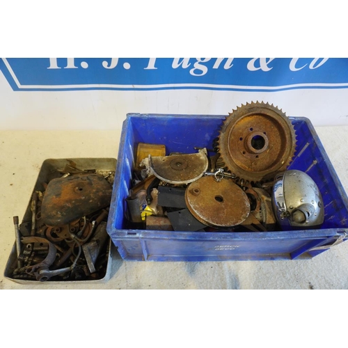 180 - Assorted spares to include Royal Enfield engine parts