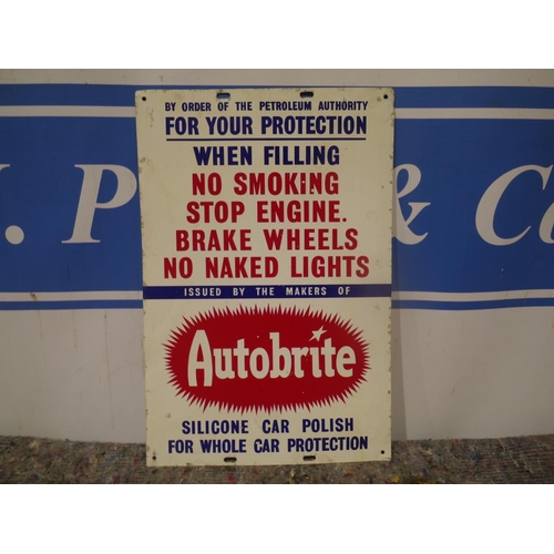 459 - Autobrite tin sign 18x12