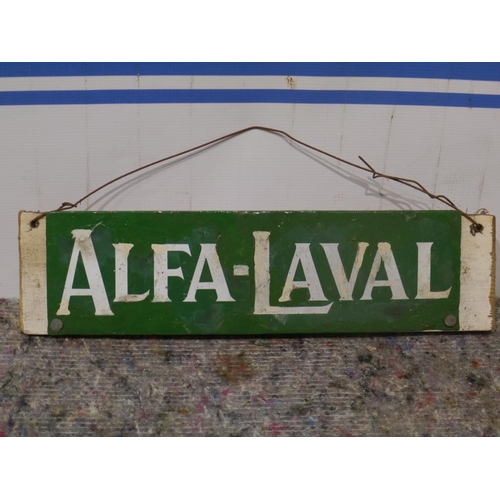 464 - Alfa-Laval enamel sign 4x13 1/2