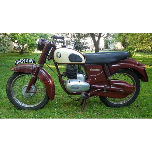 407 - James 250cc Commodore motorcycle 1958. Restored a few years back retaining all original mudguards & ... 